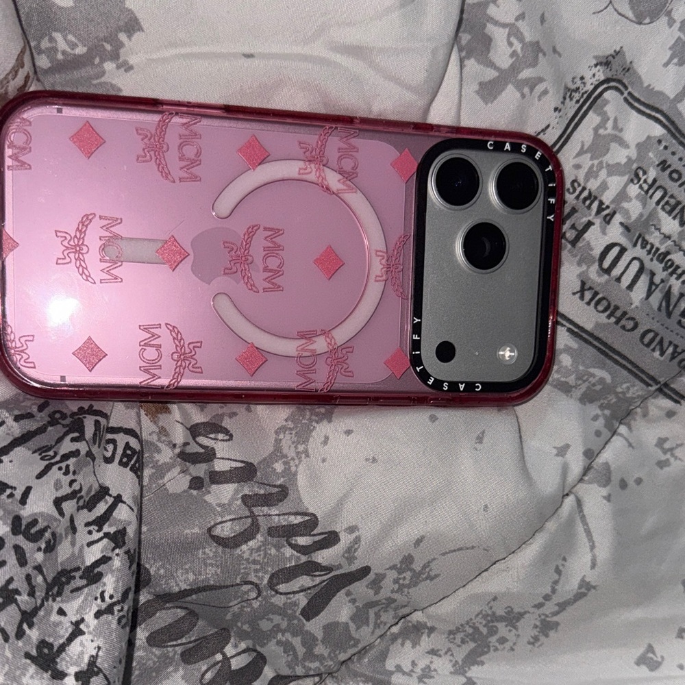 MCM Pink and Red Phone Case